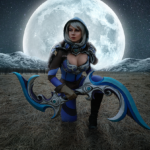 Cosplay of the Luna from the game Dota 2